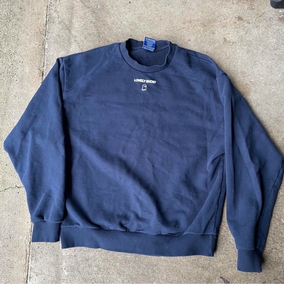 Lonely Ghost X BEIS Navy Text Me When You Land Sweatshirt - Medium - Picture 2 of 5